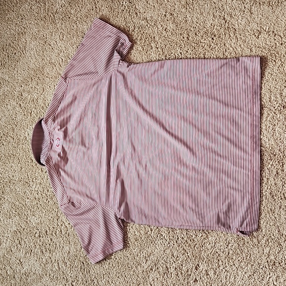 Under Armour golf polo, gray with maroon stripes, size M - Picture 6 of 7